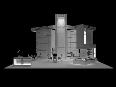 Booth Exhibition Stand a388b  3D model