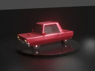 Lowpoly Car Free low-poly 3D model