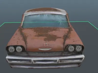 Old Rusty Car 3D model