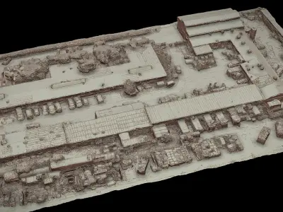 terrain buildings construction-site dronescan 3D model