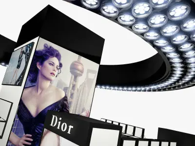 Cosmetics Stand - Dior 3D model
