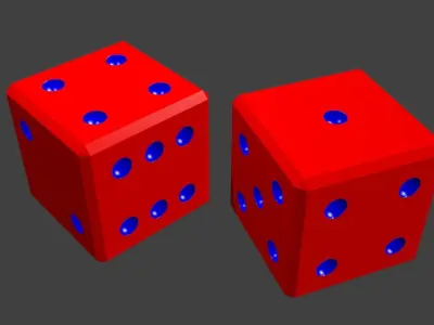Simple Dice Free 3D model