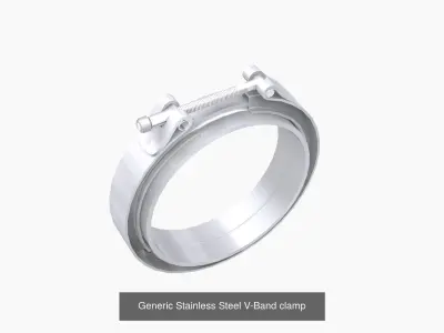 V-Band clamps bundle 3D Model Pack