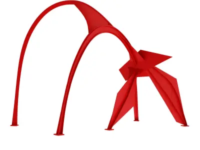 Flamingo sculpture 3D model