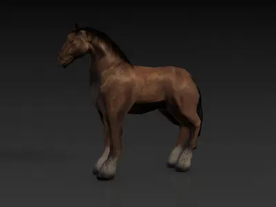 Low Poly Horse Low-poly 3D model
