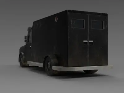 Old Rusty Truck Low-poly 3D model