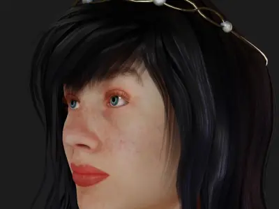 Beautiful Asian Girl 3D model