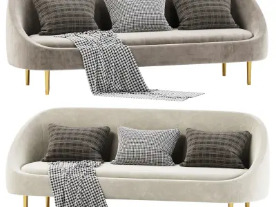 Sublime Curved Sofa 3D model