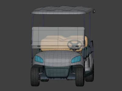 Generic Large Golf Cart -- Club Car -- Electric Sport Vehicle 3D model