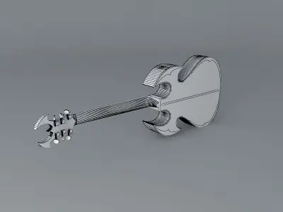 Pitchfork guitar Free 3D model