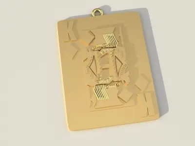King of Diamonds Pendant Gold Silver Platinum Luxury Jewelry 3D print model