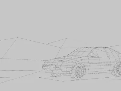 Toyota Corolla Sprinter Trueno AE86 Low-poly 3D model