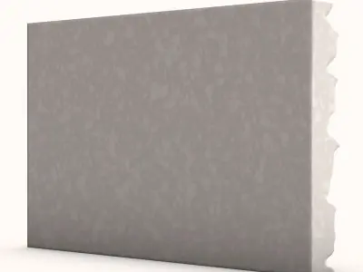 Natural Quartzite Wall Construction 3D model