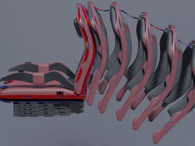 Comfort Hybrid Fusion Chair Low-poly 3D model