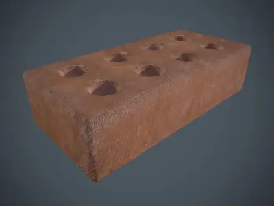 Brick modular kit Lowpoly pack of bricks blocks Low-poly 3D model