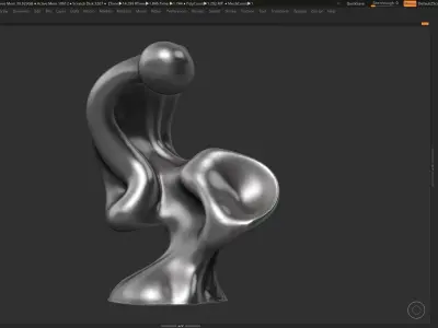 Modern Abstract Decorative sculpture 3d print model 67 3D print model