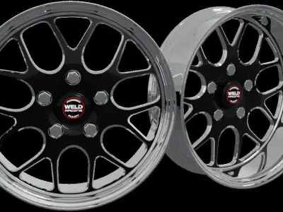 Welds S77 Racing Wheel Low-poly 3D model