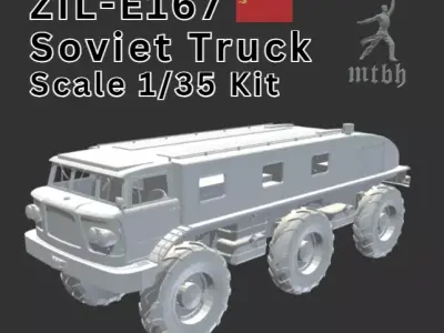 ZIL-E167 Soviet Off-Road Truck 1-35 Scale 3D print model