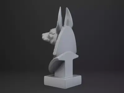 Anubis Bust - Animal Figurine 3D print model