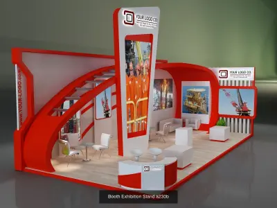 Booth Exhibition Stand G32 3D Model Collection