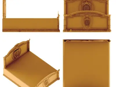 BED luxury for CNC router 3D model 3D model