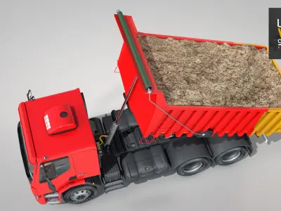 Construction Dump Truck 3D model