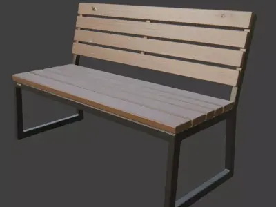 Park Bench 3D Model 3D model