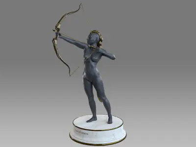 Zodiac Sign Female Sagittarius Low-poly 3D model