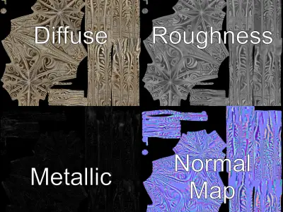Intricate Decorative Star Model Pack Low-poly 3D model