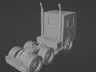 3D Truck model without trailer 3D model