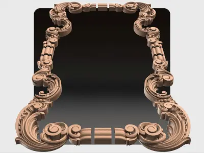 Carved decor ornament for cnc 33 3D model