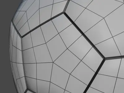Soccer ball Low-poly 3D model 6