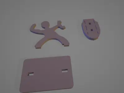 Shield Man Knife Holder 3D model