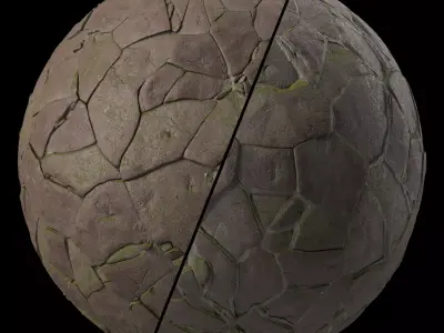 Pavement Materials 105- Brush Rock - Sbsar Pbr 4k Seamless Texture