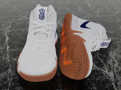 NIKE KYRIE 4 UNCLE DREW 3D SHOES Low-poly 3D model