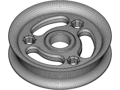 Stylish Tricycle Wheel Rim 3D print model