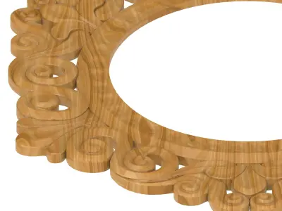 Carved picture frame STL 3D model 13