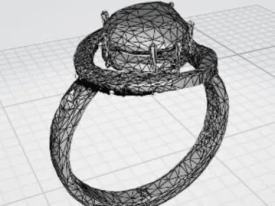 Midnight Aura Ring 3D print model