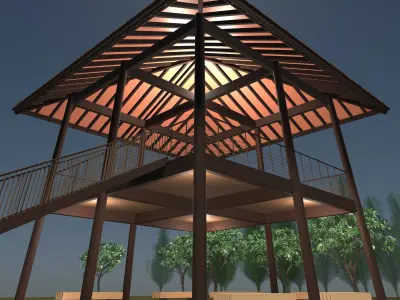 Tropical building project 3D Model Collection