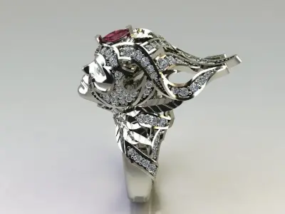 Women Ring 3D print model 5