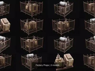 Factory Props 3D Model Collection