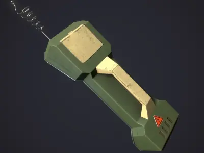 Styled retro fallout phone AAA  Low-poly 3D model