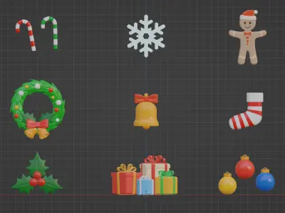 Christmas Decorations 3D model