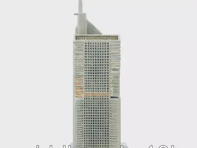 Futuristic Skyscraper Architectural Model Low-poly 3D model order