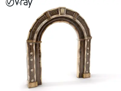 Ornate Archway D Model Pack Low-poly 3D model