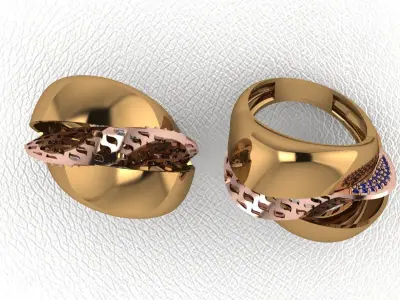  Gold Ring Design  3D print model