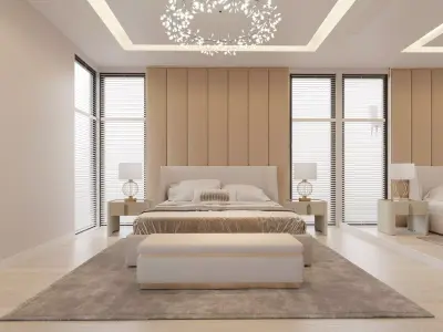 Modern Luxury Bedroom Interior 3D model