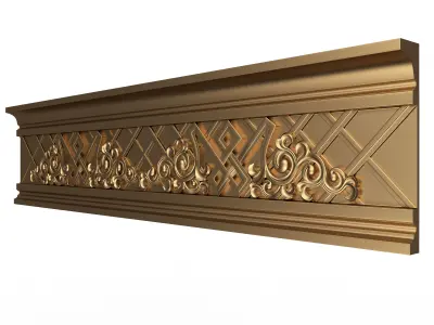 Cornice Decoration Molding 015 Low-poly 3D model