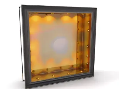 Illuminated Display Frame Model Pack with LED Lights Low-poly 3D model