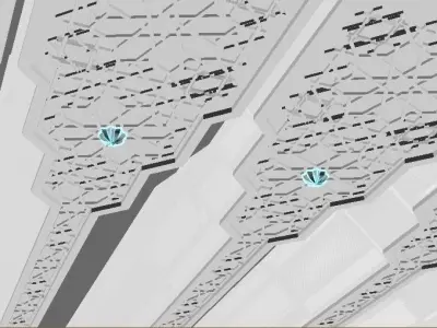 Islamic Ceiling 2 Design 3D model 3D model